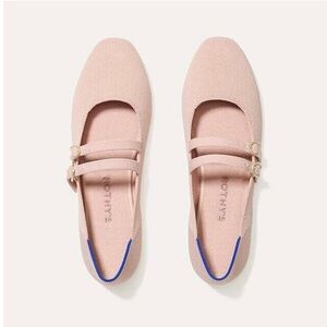 Rothy's Pink Double Strap Flats Mary Janes